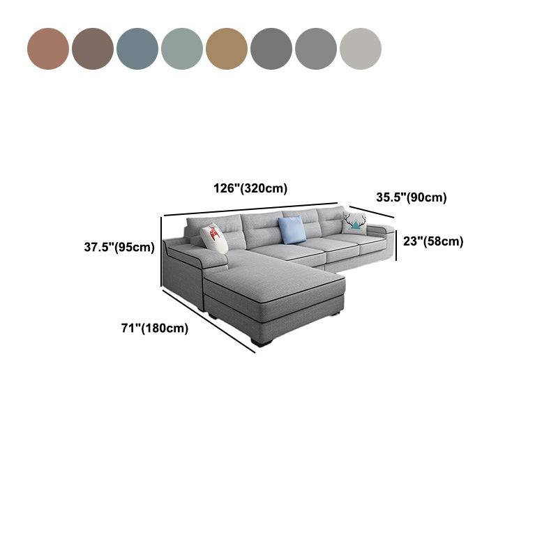 Almacenamiento de cuero por falso secciones con brazo superior de almohada para 4 personas