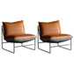 Contemporary Faux Leather Armless with Pillow Pillow Back Parsons Chair