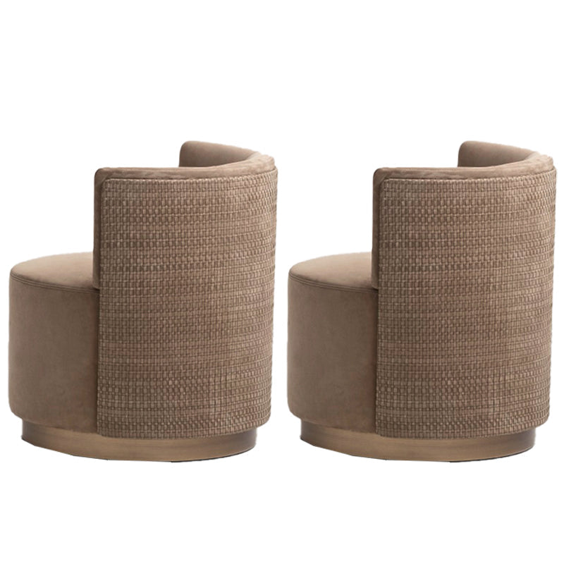 Contemporary Armless Chair with Gold Tone Legs Fixed Back Accent Chair