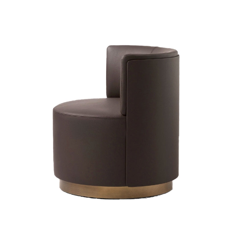 Contemporary Armless Chair with Gold Tone Legs Fixed Back Accent Chair