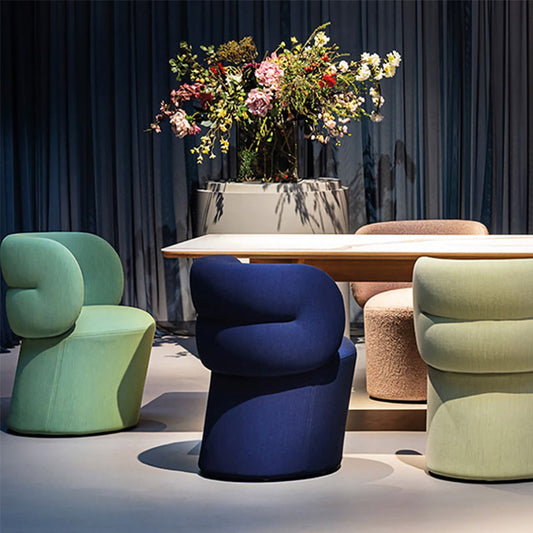 Nordic Style with Fabric Seat Armless Fixed Back Parsons Chair