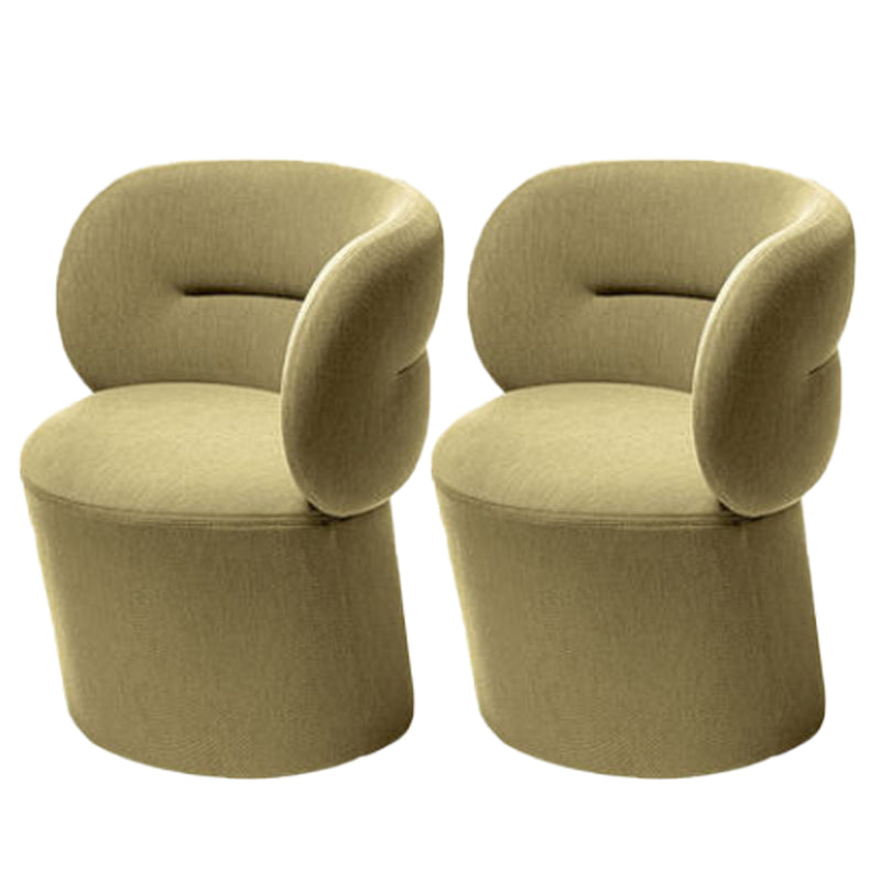 Stile nordico con sede a sedile in tessuto Sedia Parsons fissa senza braccio