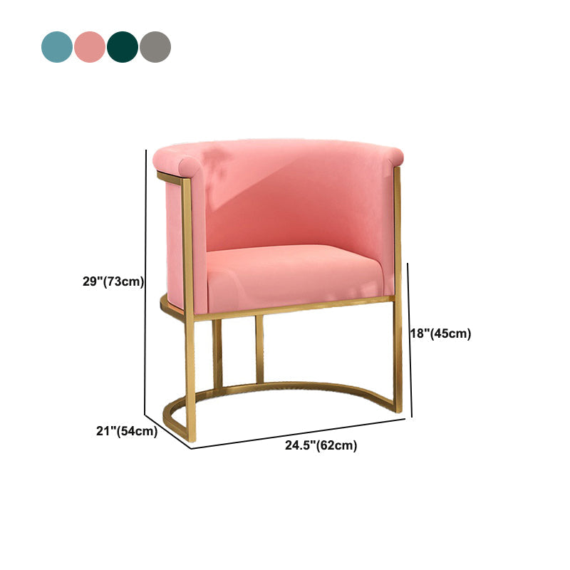 Nordic Arms Included with Goldtone Legs Fixed Back Accent Armchair Clearhalo 'Accent Chairs' 'accent_chairs' 'Chairs & Seating' 'furn' 'furn_accent_chairs' 'Furniture' 'Living Room Furniture' 5889466