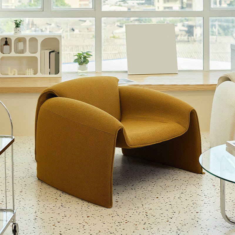 28.35 "幅のスカンジナビアスタイルのシングルソファチェアポリエステルアームチェアベッドルーム用