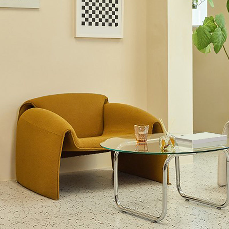 28.35 "幅のスカンジナビアスタイルのシングルソファチェアポリエステルアームチェアベッドルーム用