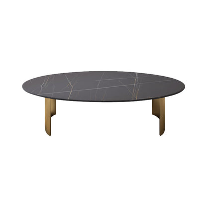 Table basse ovale en ardoise Glam pour salon