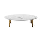 Table basse ovale en ardoise Glam pour salon