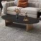 Table basse ovale en ardoise Glam pour salon