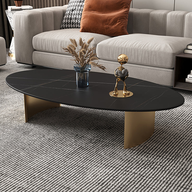 Table basse ovale en ardoise Glam pour salon