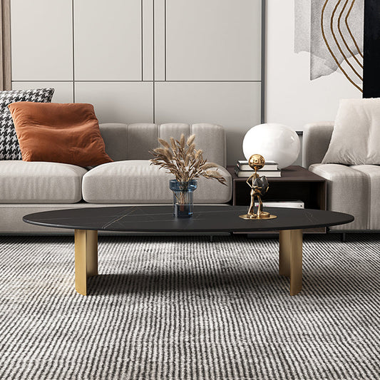 Tavolino da cocktail in slitta glam tavolino ovale per soggiorno