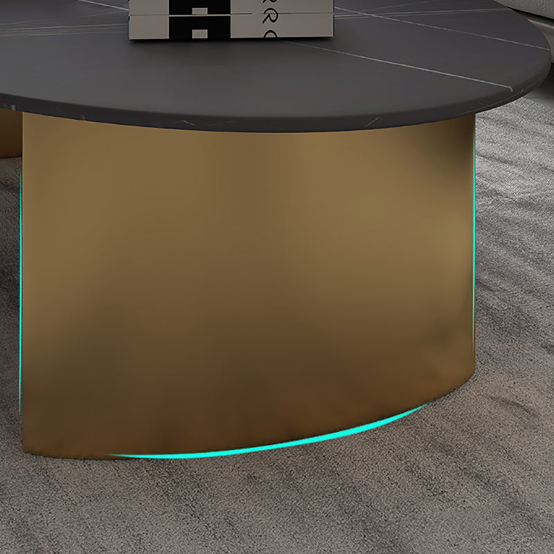 Table basse ovale en ardoise Glam pour salon