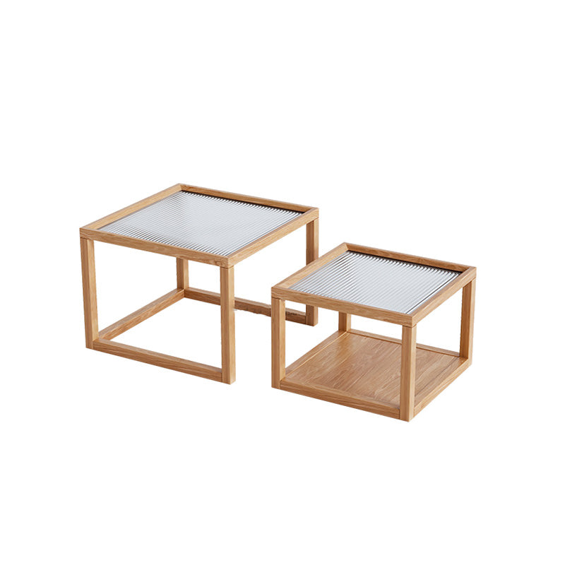 Tavolino moderno tavolino quadrati in vetro tavolino da caffè per soggiorno