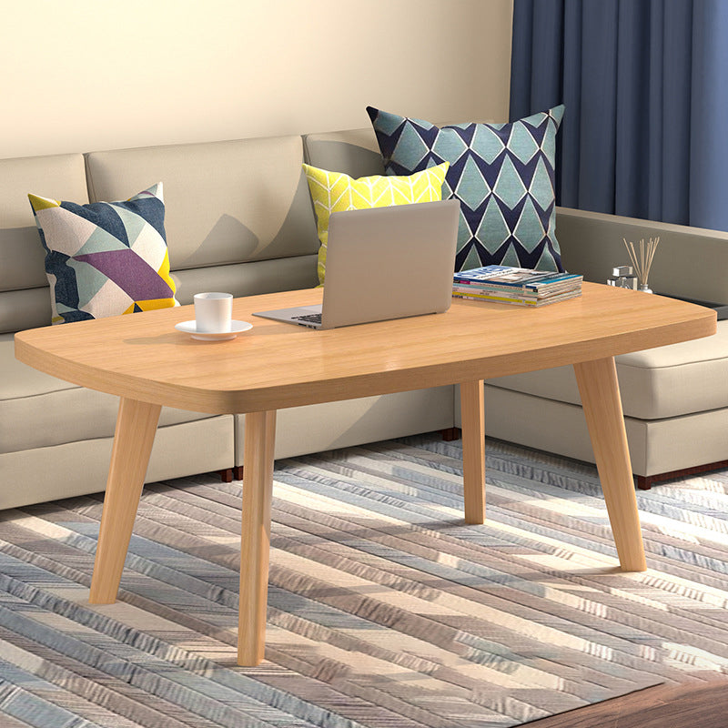 17.72" Tall Scandinavian Style Coffee Cocktail Table Wooden Coffee Table Natural Shelf Not Included Clearhalo 'Coffee & Accent Tables' 'Coffee Tables' 'coffee_tables' 'furn' 'furn_coffee_tables' 'Furniture' 'Living Room Furniture' 5889677
