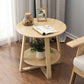 Cross Legs Coffee Table Minimalist Solid Wood Round Coffee Table