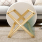 Cross Legs Coffee Table Minimalist Solid Wood Round Coffee Table