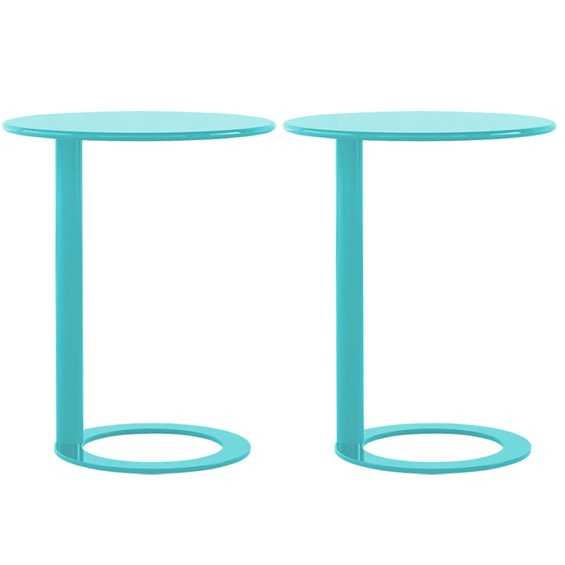 Minimalist Metal Side End Table Pedestal Side End Table for Bedroom