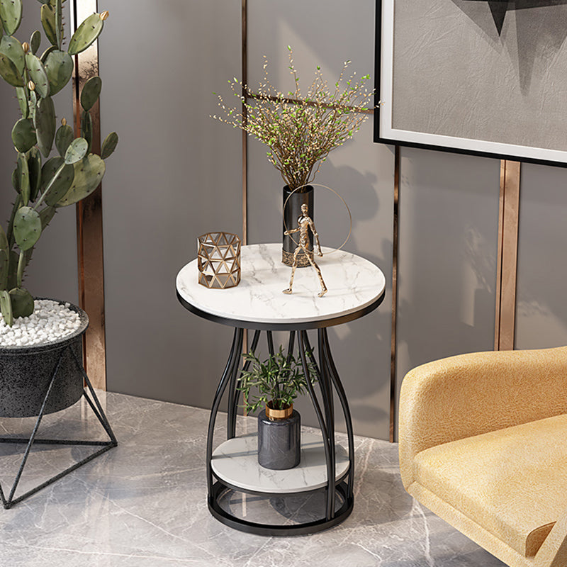 Minimalist Slate Side End Table Double Tier Frame Side End Table