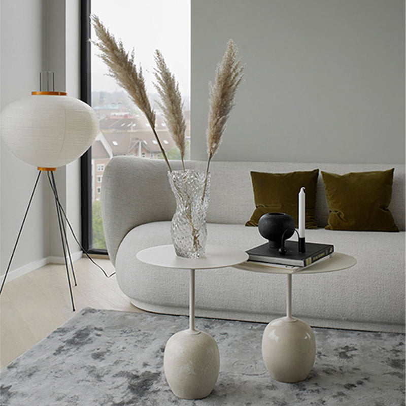 Pedestal Round Side Table Mid-Century Metal Sofa Corner Table Clearhalo 'Coffee & Accent Tables' 'End & Side Tables' 'end_side_tables' 'furn' 'furn_end_side_tables' 'Furniture' 'Living Room Furniture' 5889930