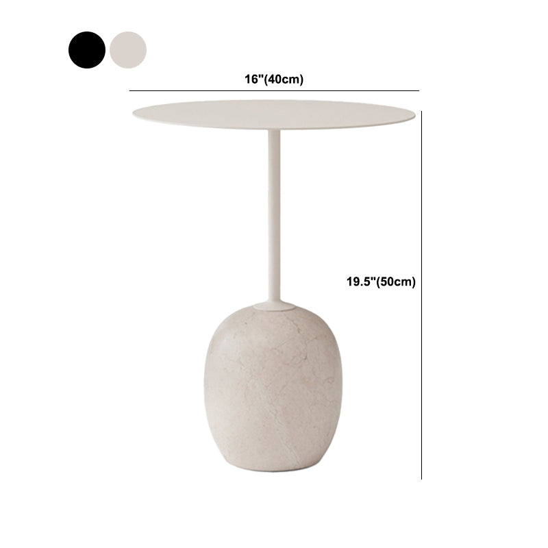 Pedestal Round Side Table Mid-Century Metal Sofa Corner Table Clearhalo 'Coffee & Accent Tables' 'End & Side Tables' 'end_side_tables' 'furn' 'furn_end_side_tables' 'Furniture' 'Living Room Furniture' 5889940