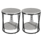 Modern Round Side Table Minimalist Slate Sofa Corner Table with Storage Black 2 Clearhalo 'Coffee & Accent Tables' 'End & Side Tables' 'end_side_tables' 'furn' 'furn_end_side_tables' 'Furniture' 'Living Room Furniture' 5889948