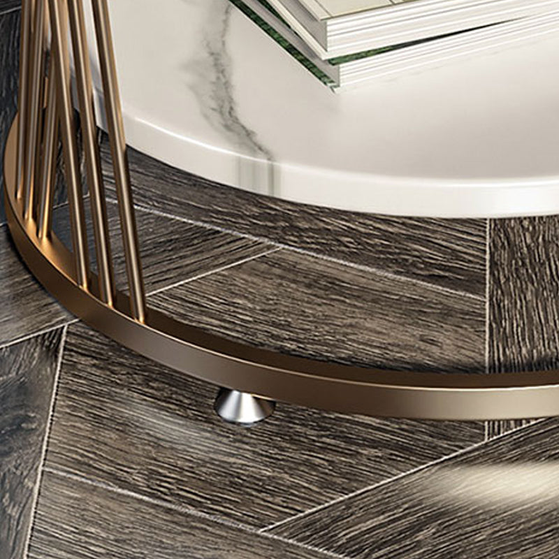 Modern Round Side Table Minimalist Slate Sofa Corner Table with Storage Clearhalo 'Coffee & Accent Tables' 'End & Side Tables' 'end_side_tables' 'furn' 'furn_end_side_tables' 'Furniture' 'Living Room Furniture' 5889954