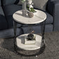 Modern Round Side Table Minimalist Slate Sofa Corner Table with Storage Clearhalo 'Coffee & Accent Tables' 'End & Side Tables' 'end_side_tables' 'furn' 'furn_end_side_tables' 'Furniture' 'Living Room Furniture' 5889956