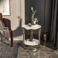 Modern Round Side Table Minimalist Slate Sofa Corner Table with Storage Clearhalo 'Coffee & Accent Tables' 'End & Side Tables' 'end_side_tables' 'furn' 'furn_end_side_tables' 'Furniture' 'Living Room Furniture' 5889957