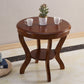 Traditional Round Side Table Minimalist Wood Sofa Corner Table