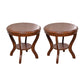 Traditional Round Side Table Minimalist Wood Sofa Corner Table