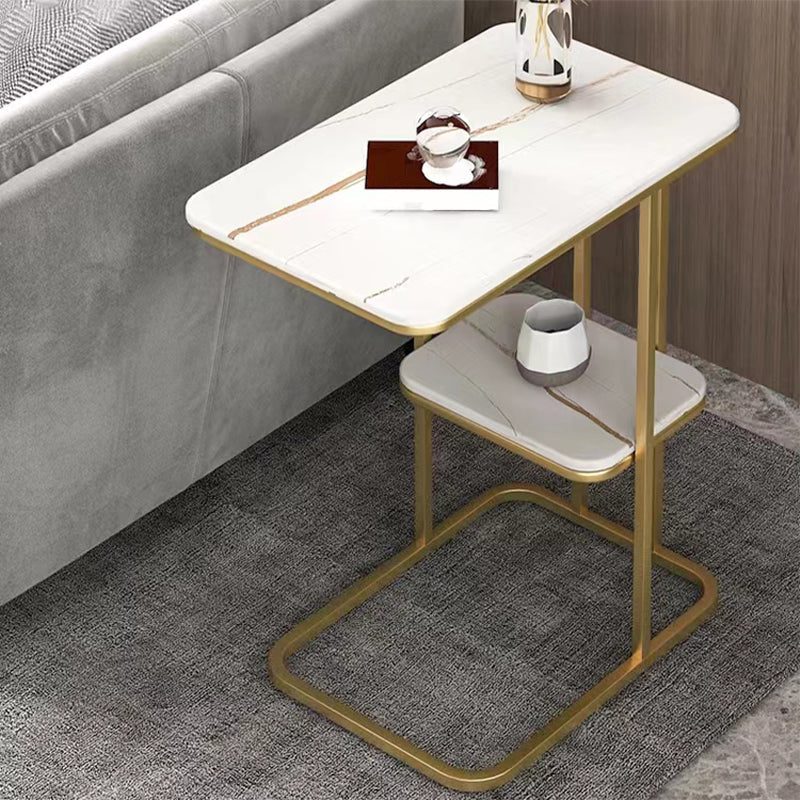 Slate Rectangular Side Table Modern Minimalist Sofa Corner Table