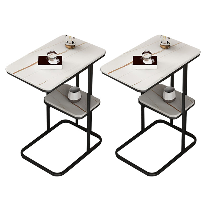 Slate Rectangular Side Table Modern Minimalist Sofa Corner Table