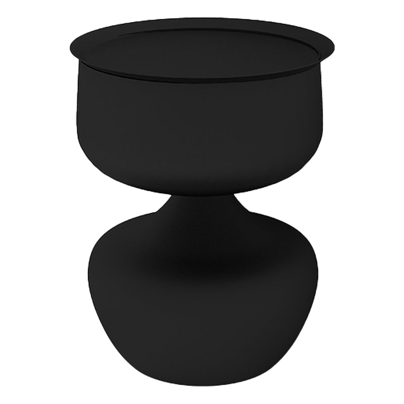 トレイトップの台座サイドテーブル丸いソファコーナーテーブルとストレージ