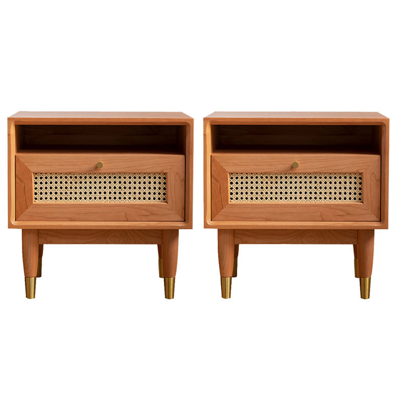 Moderno tavolo da notte in legno massiccio 1 comodino da letto di stoccaggio