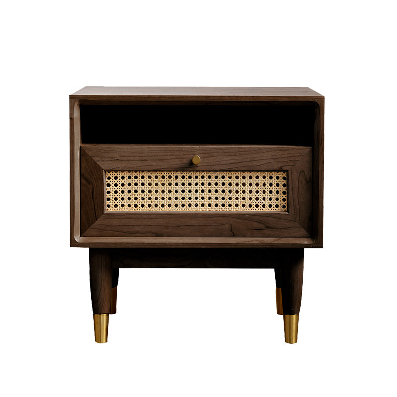 Moderno tavolo da notte in legno massiccio 1 comodino da letto di stoccaggio