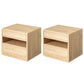 Moderne massive Holz Nacht Tabelle 2 Schubladen Aufbewahrungsbett Nachttisch
