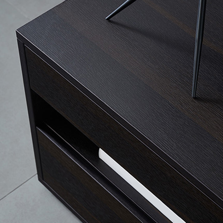 Moderne massive Holz Nacht Tabelle 2 Schubladen Aufbewahrungsbett Nachttisch