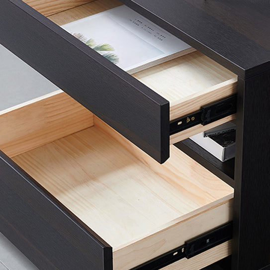 Moderne massive Holz Nacht Tabelle 2 Schubladen Aufbewahrungsbett Nachttisch