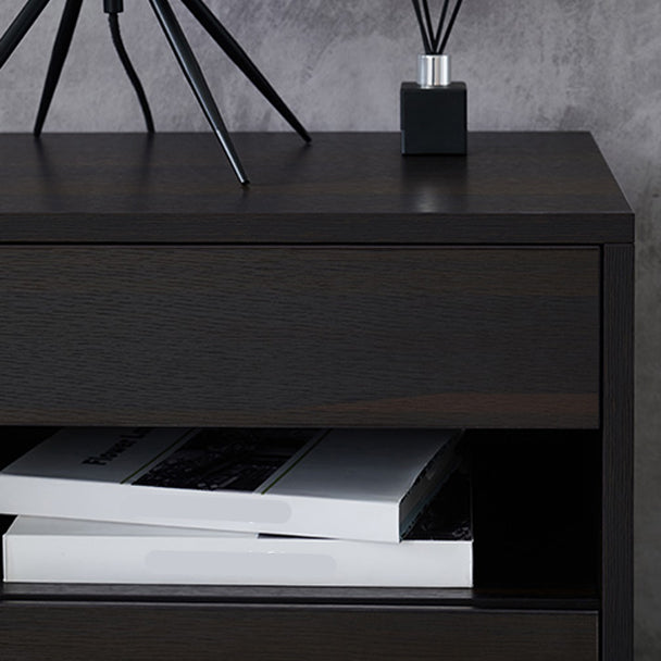 Moderne massive Holz Nacht Tabelle 2 Schubladen Aufbewahrungsbett Nachttisch