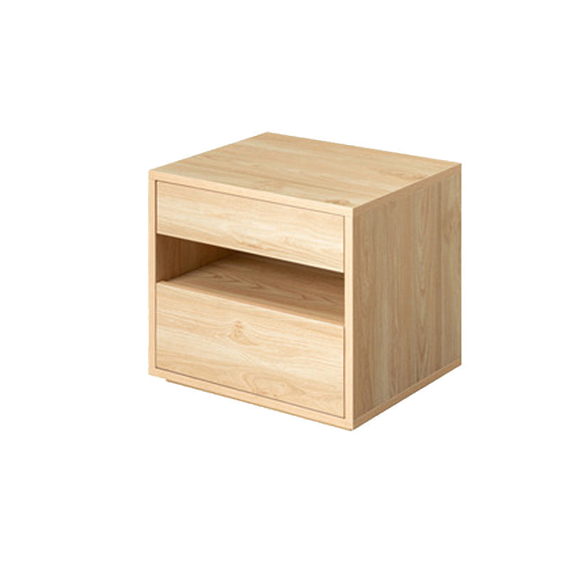 Moderne massive Holz Nacht Tabelle 2 Schubladen Aufbewahrungsbett Nachttisch