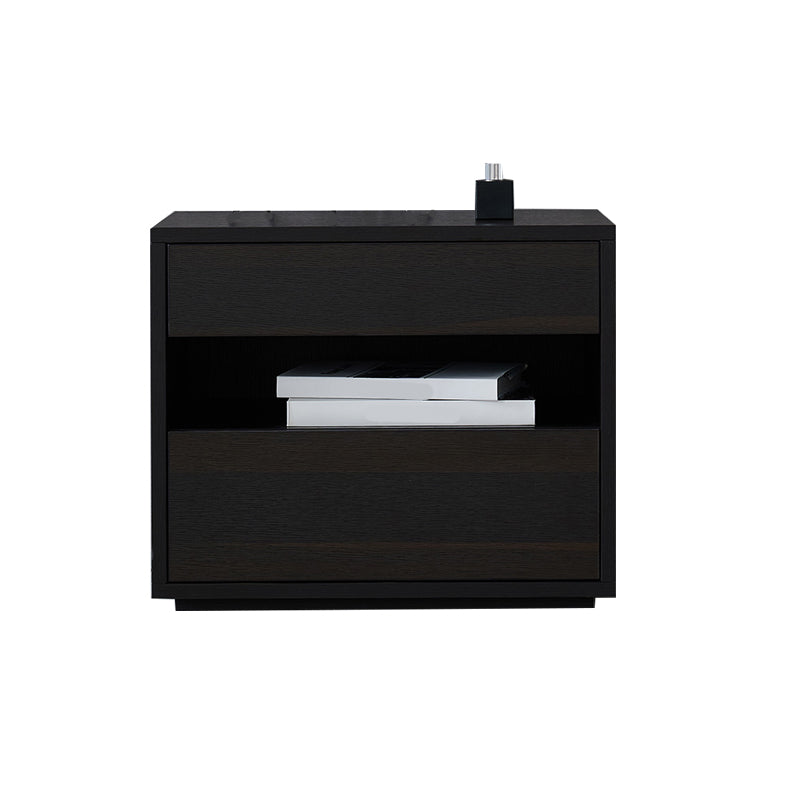 Moderne massive Holz Nacht Tabelle 2 Schubladen Aufbewahrungsbett Nachttisch