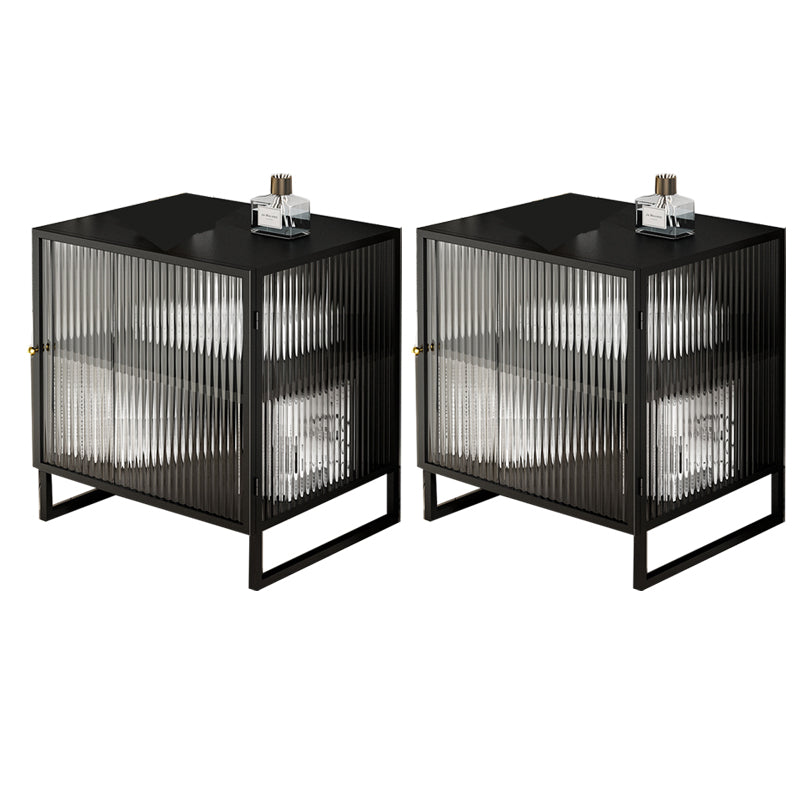 Moderna cama de metal nocturno patas de 1 estante incluida gabinete de cama