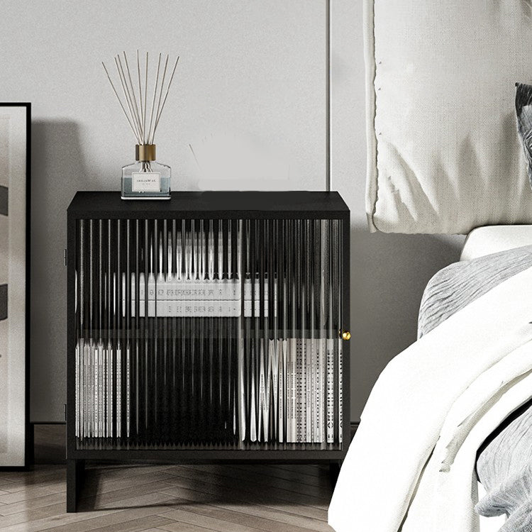 Moderna cama de metal nocturno patas de 1 estante incluida gabinete de cama