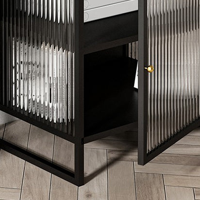 Moderna cama de metal nocturno patas de 1 estante incluida gabinete de cama