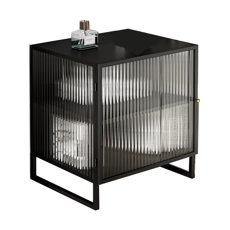 Moderna cama de metal nocturno patas de 1 estante incluida gabinete de cama