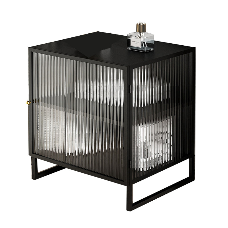 Moderna cama de metal nocturno patas de 1 estante incluida gabinete de cama