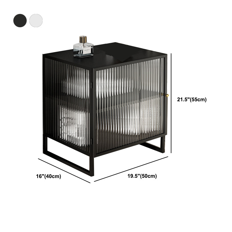 Moderna cama de metal nocturno patas de 1 estante incluida gabinete de cama