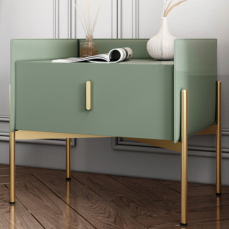 Madera glamorosa 1 cajón nocturna de almacenamiento de cajones de almacenamiento en la cama