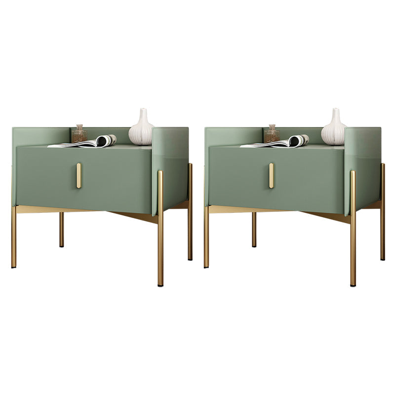 Madera glamorosa 1 cajón nocturna de almacenamiento de cajones de almacenamiento en la cama