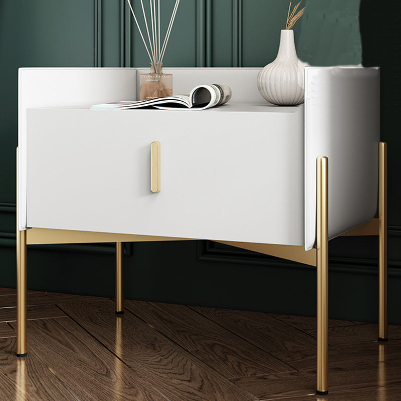 Madera glamorosa 1 cajón nocturna de almacenamiento de cajones de almacenamiento en la cama