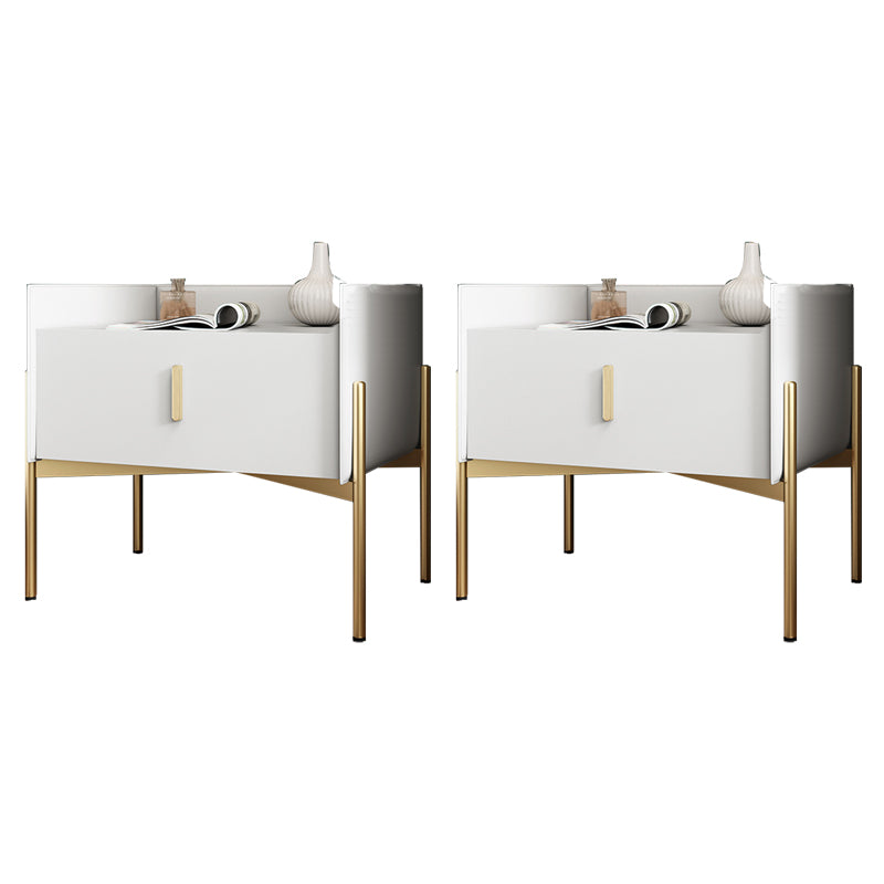 Madera glamorosa 1 cajón nocturna de almacenamiento de cajones de almacenamiento en la cama